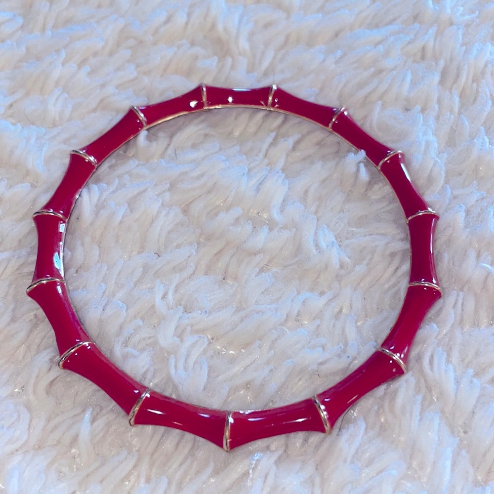 Red and gold bangle bracelet